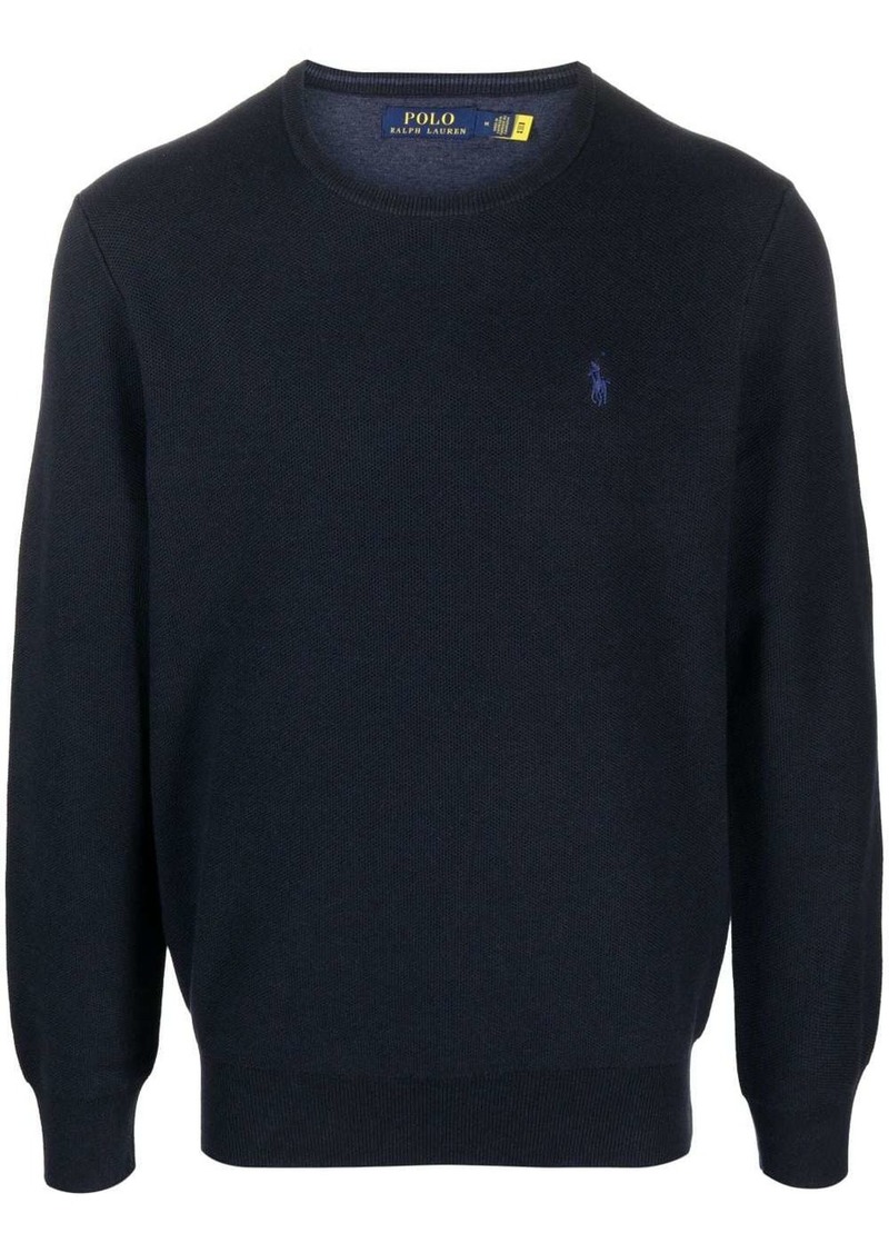 Ralph Lauren Polo embroidered-logo long-sleeve cotton jumper