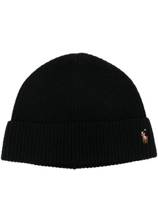 Ralph Lauren Polo embroidered-logo ribbed-knit hat