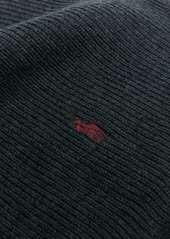 Ralph Lauren Polo embroidered-logo ribbed scarf