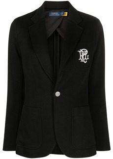 Ralph Lauren: Polo embroidered-logo single-breasted blazer