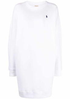 Ralph Lauren: Polo embroidered logo sweatshirt dress