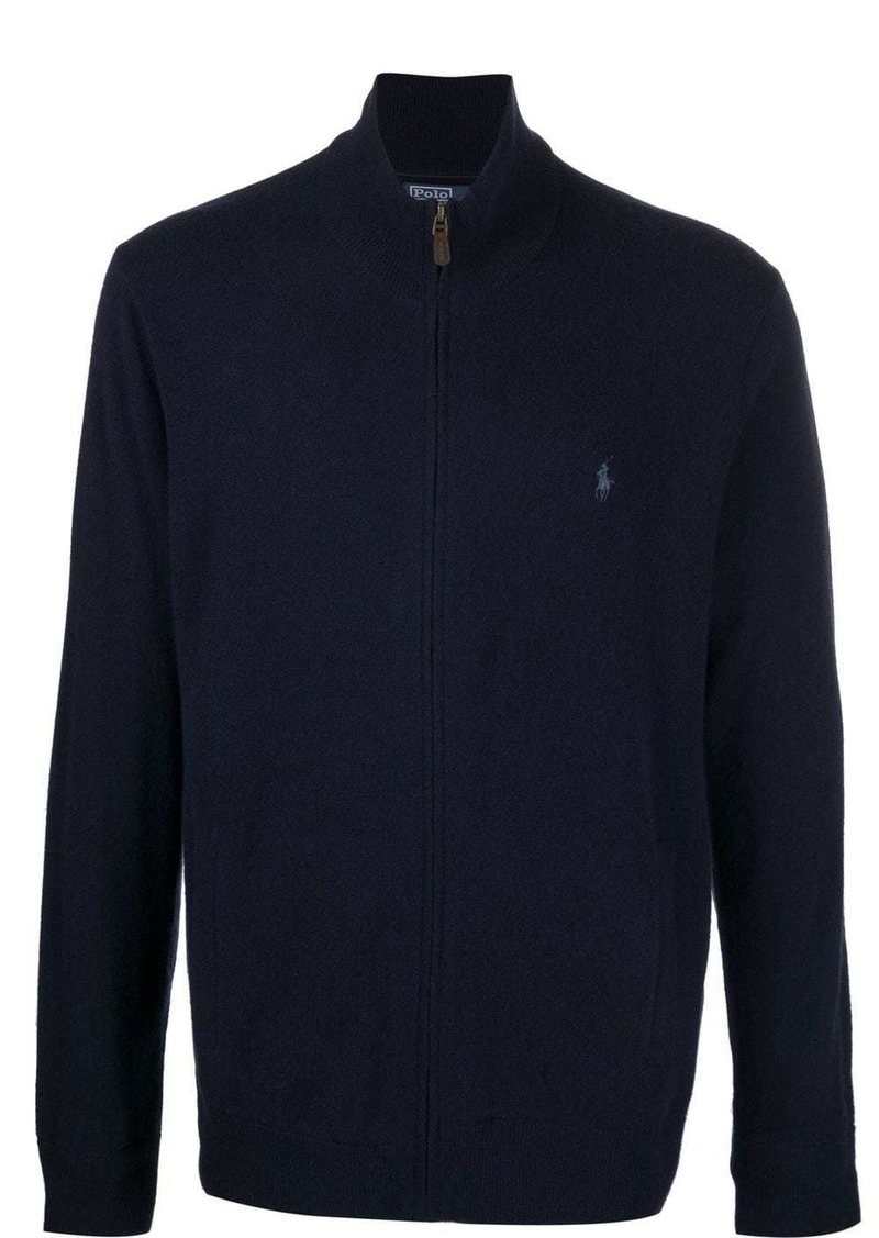 Ralph Lauren Polo embroidered-logo zip-up cardigan