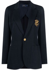 Ralph Lauren: Polo embroidered-monogram double-knit blazer