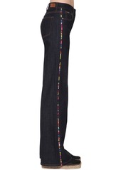 Ralph Lauren: Polo Embroidered Wide Leg Dark Denim Jeans