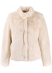 Ralph Lauren faux-fur fitted jacket