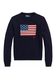 Ralph Lauren: Polo Flag Cotton Crewneck Sweater