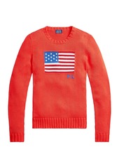 Ralph Lauren: Polo Flag Crewneck Knit Sweater