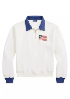 Ralph Lauren: Polo Flag Fleece Quarter-Zip Sweatshirt