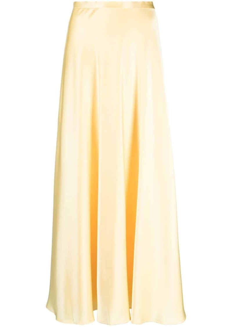 Ralph Lauren: Polo flared satin maxi skirt