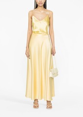 Ralph Lauren: Polo flared satin maxi skirt