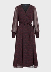 Ralph Lauren: Polo Floral Blouson Georgette Wrap Dress