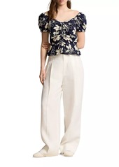 Ralph Lauren: Polo Floral Cotton Drawstring Top