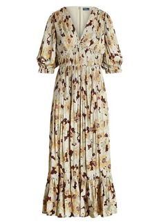 Ralph Lauren: Polo Floral Plissé Maxi Dress