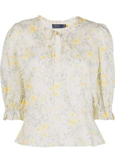 Ralph Lauren: Polo floral-print linen blouse