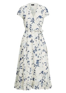 Ralph Lauren: Polo Floral-Print Cotton Wrap Dress