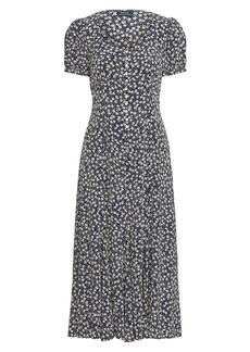 Ralph Lauren: Polo Floral-Print Plain-Weave Dress