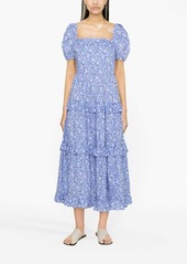Ralph Lauren: Polo floral-print puff-sleeves dress