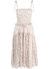 Ralph Lauren: Polo floral-print smocked cotton dress