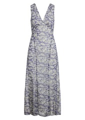 Ralph Lauren: Polo Floral-Print V-Neck Midi Dress