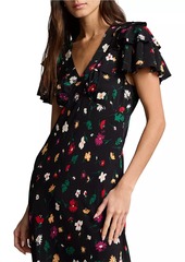 Ralph Lauren: Polo Floral Silk Crêpe Midi-Dress