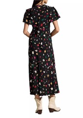 Ralph Lauren: Polo Floral Silk Crêpe Midi-Dress