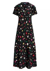 Ralph Lauren: Polo Floral Silk Crêpe Midi-Dress