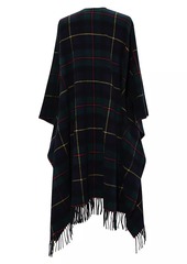 Ralph Lauren: Polo Fringe-Trimmed Plaid Wool Oversized Wrap