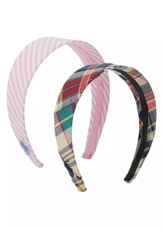 Ralph Lauren: Polo Girl's 2-Pack Wide Headband Set