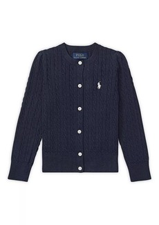 Ralph Lauren: Polo Girl's Cable-Knit Cotton Cardigan