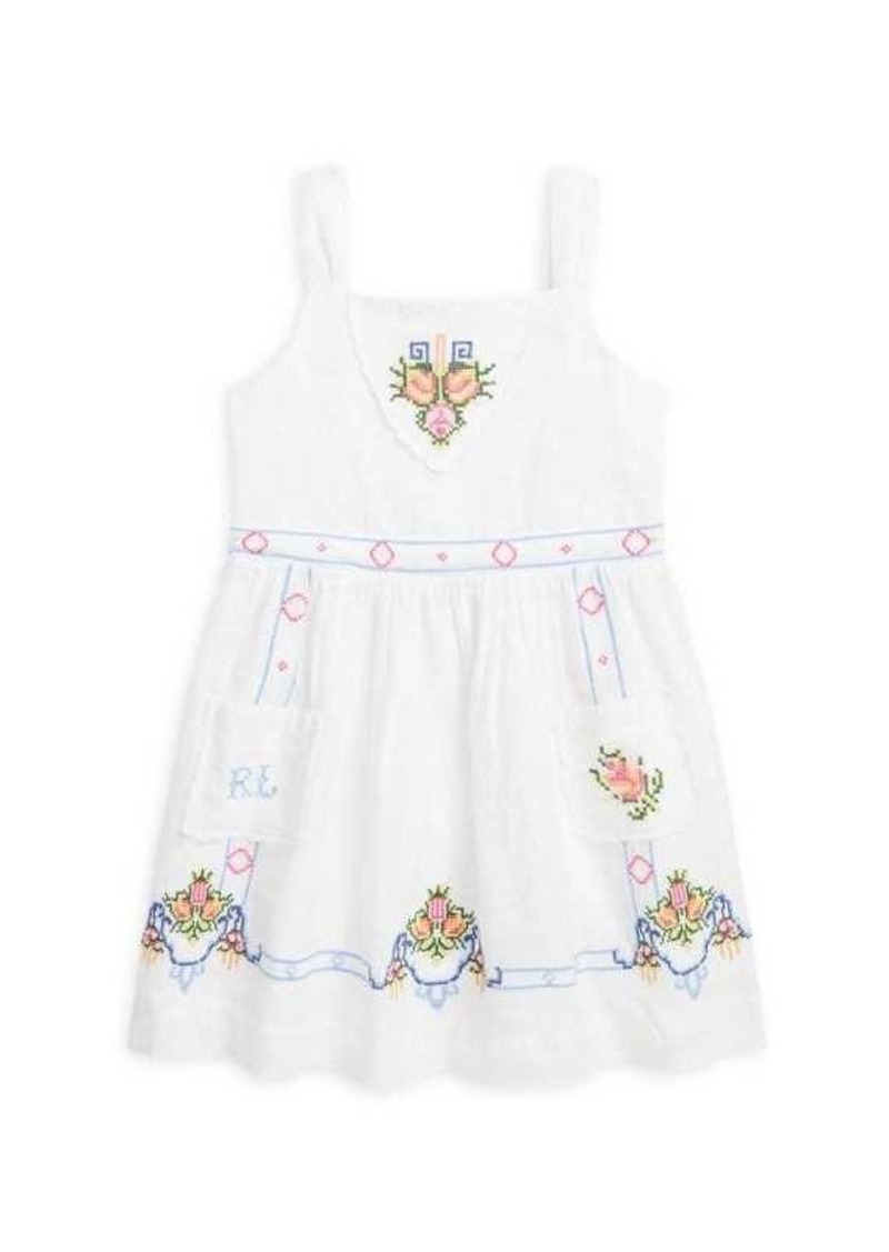 Ralph Lauren: Polo Girl's Embroidered Flowers Dress