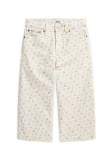 Ralph Lauren: Polo Girl's Floral Cropped Wide Leg Jeans