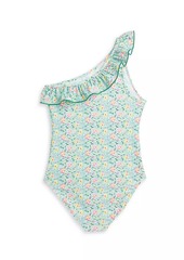 Ralph Lauren: Polo Girl's Floral One-Shoulder One-Piece Swimsuit