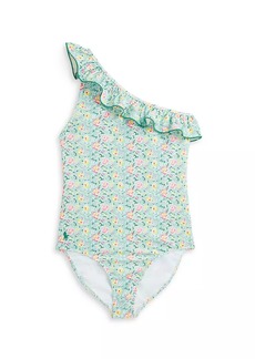 Ralph Lauren: Polo Girl's Floral One-Shoulder One-Piece Swimsuit