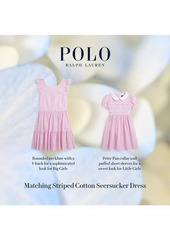 Ralph Lauren: Polo Girl's Striped Cotton Lace-Trimmed Dress