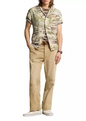 Ralph Lauren Polo Graphic Linen & Silk-Blend Camp Shirt