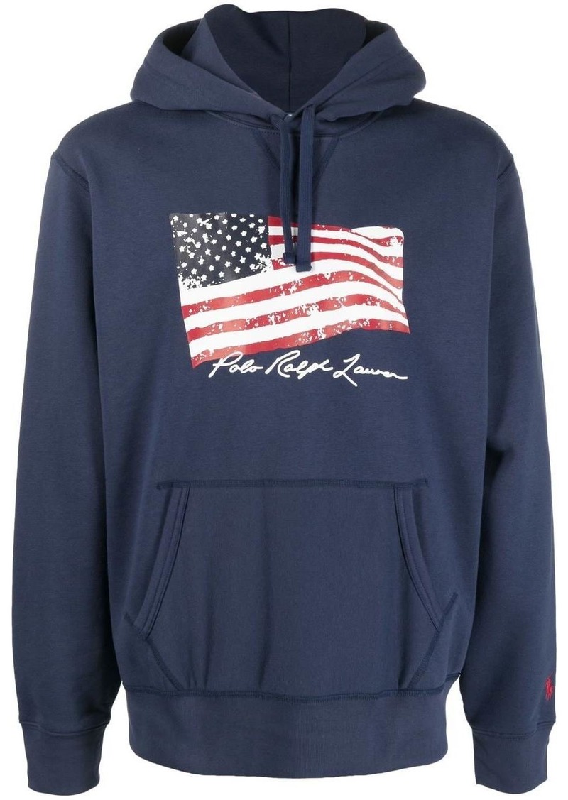 Ralph Lauren Polo graphic-print drawstring hoodie