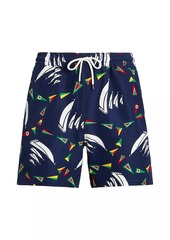 Ralph Lauren Polo Graphic Seersucker Swim Trunks