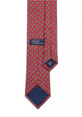 Ralph Lauren Polo Hand-Block Printed Silk Tie