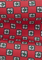 Ralph Lauren Polo Hand-Block Printed Silk Tie