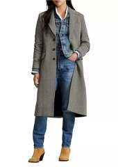 Ralph Lauren: Polo Herringbone Wool-Blend Single-Breasted Coat