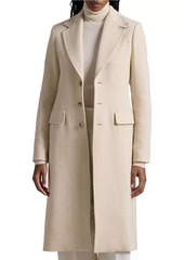 Ralph Lauren: Polo Herringbone Wool-Blend Single-Breasted Coat