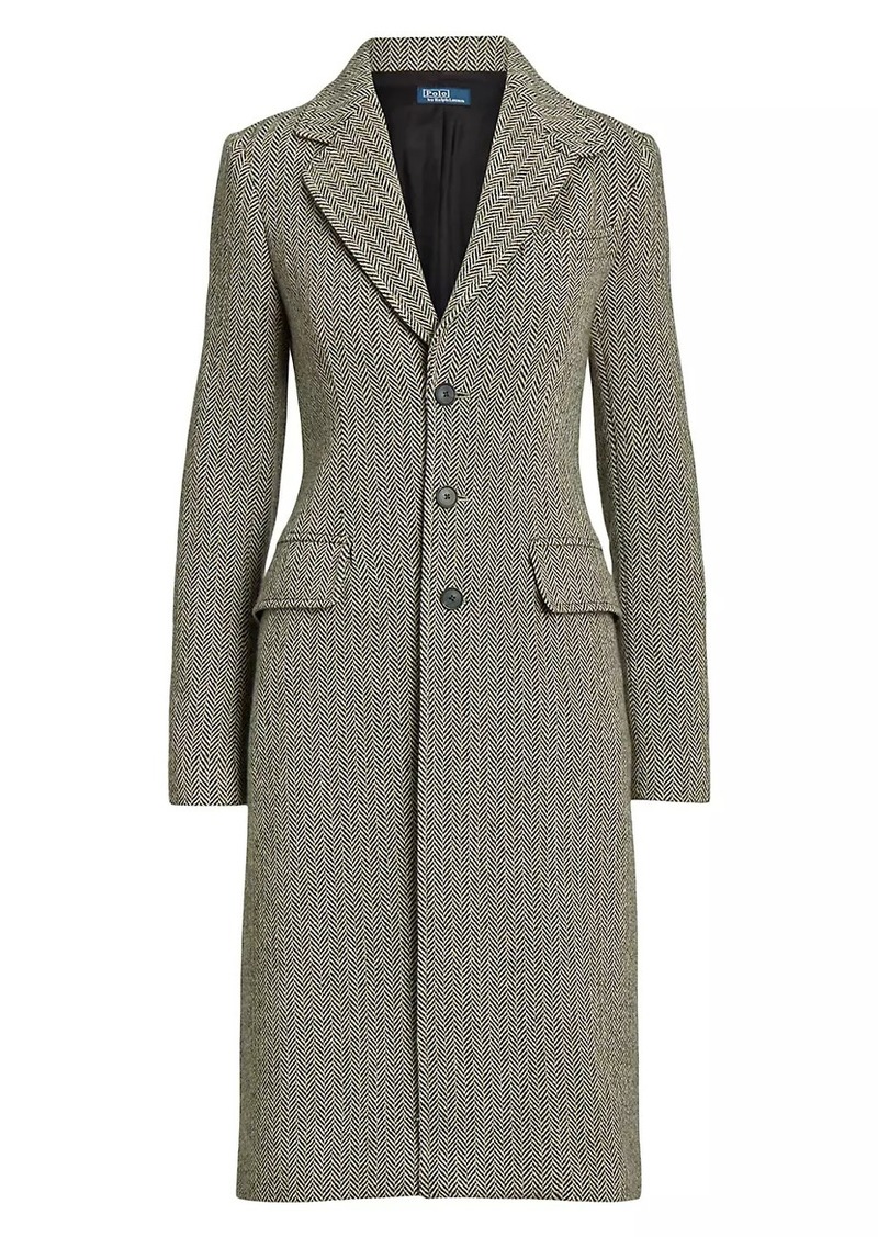 Ralph Lauren: Polo Herringbone Wool-Blend Single-Breasted Coat