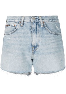 Ralph Lauren: Polo high-waisted distressed denim shorts