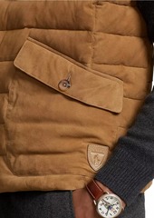 Ralph Lauren Polo Kent Suede Quilted Vest