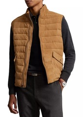 Ralph Lauren Polo Kent Suede Quilted Vest