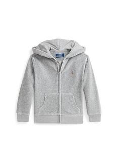 Ralph Lauren: Polo Knit Corduroy Full Zip Hoodie (Toddler/Little Kid)