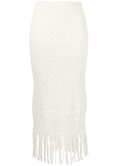 Ralph Lauren: Polo knit fringed midi skirt