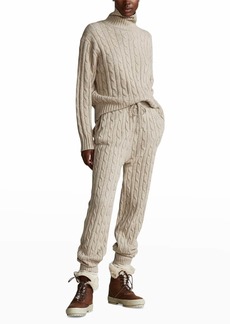 Ralph Lauren: Polo Lambswool-Cashmere Turtleneck Cable Sweater