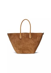 Ralph Lauren: Polo Large Bellport Leather-Trimmed Suede Tote Bag