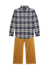 Ralph Lauren: Polo Liitle Boy's & Boy's Plaid Work Shirt